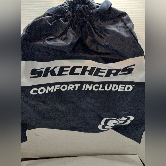 Skechers Comfort Performance Drawstring Navy Blue Backpack Adjustable Straps - Picture 1 of 7